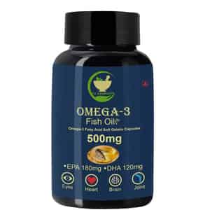 Fij Ayurveda Omega 3 Fish Oil (180 Mg Epa & 120 Mg Dha) - 500mg 60 Softgel Capsules