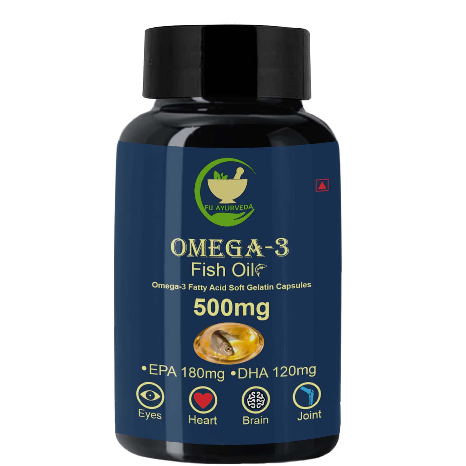 Buy FIJ AYURVEDA OMEGA 3 FISH OIL (180 MG EPA & 120 MG DHA) 500MG 60