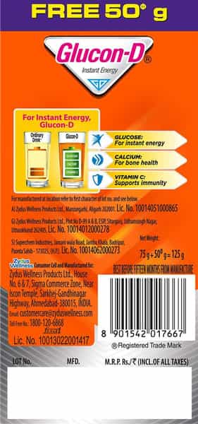 Glucon-D Orange 75 Gm