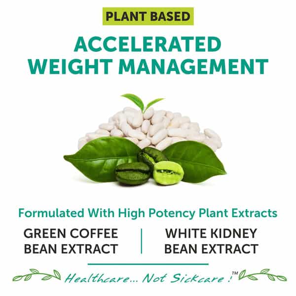 Bliss Welness Green Coffee Bean And White Kidney Bean Supplements | For Men And Women|60 Capsules
