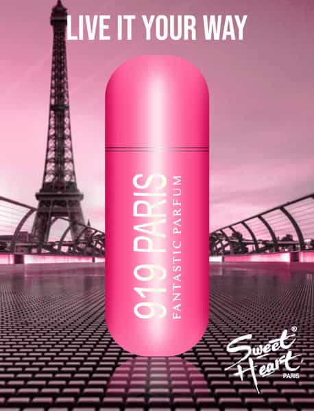 Sweet Heart 919 Paris Pink Long Lasting Eau De Perfume | 100Ml