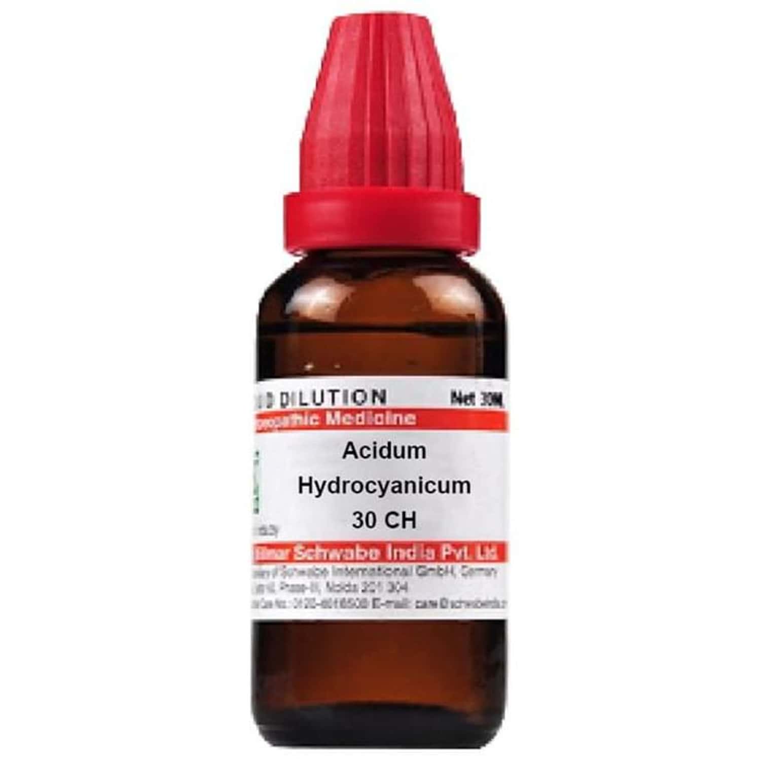 Dr. Willmar Schwabe India Acidum Hydrocyanicum Dilution 30 Ch 30 Ml