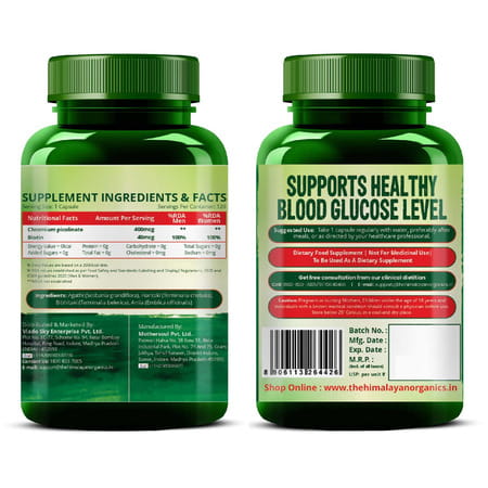 Vlado'S Himalayan Organics Chromium Picolinate 400mcg | Support Healthy Sugar Level | Veg - 120n