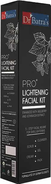 Dr Batras Pro+ Lightening Facial Kit Enriched With Mulberry And Echnacea Extract - 250 Gm