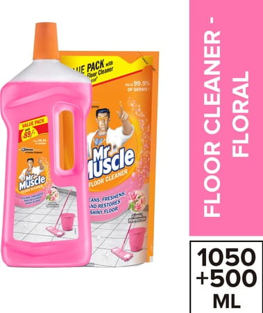 Mr Muscle Floor Cleaner Floral (1000ml + 500ml)