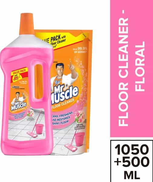 Mr Muscle Floor Cleaner Floral (1000Ml + 500Ml)