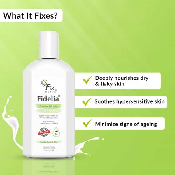 Fixderma Fidelia Nourishing Body Lotion With Rice Brain Oil Aloe Vera - 250Ml