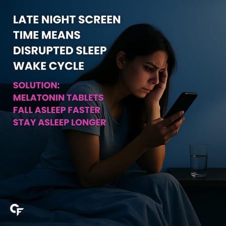 Carbamide Forte Melatonin 3mg With Tagara 75mg Sleeping Aid Pills 90 Tablets