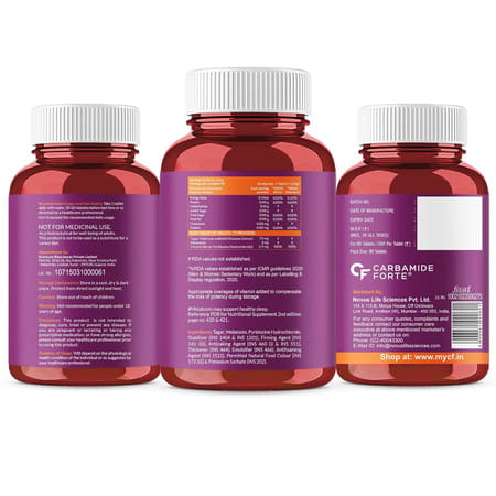 Carbamide Forte Melatonin 3mg With Tagara 75mg Sleeping Aid Pills 90 Tablets