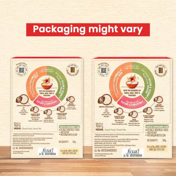 Nestle Cerelac Wheat Apple Carrot | No Refined Sugar | No Preservatives | 6 To 24 Months | 300 Gm