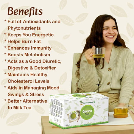 Planet Ayurveda Organic Green Tea For Weight Loss - 30 Teabags