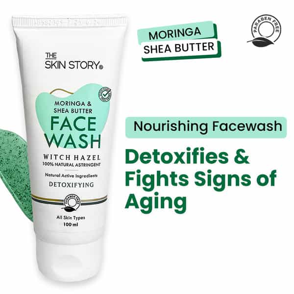 The Skin Story Moringa & Shea Butter Pore Minimizing Face Wash For Deep Cleansing, Non Drying 100 Ml