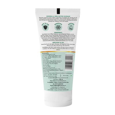 The Skin Story Moringa & Shea Butter Pore Minimizing Face Wash For Deep Cleansing, Non Drying 100 Ml