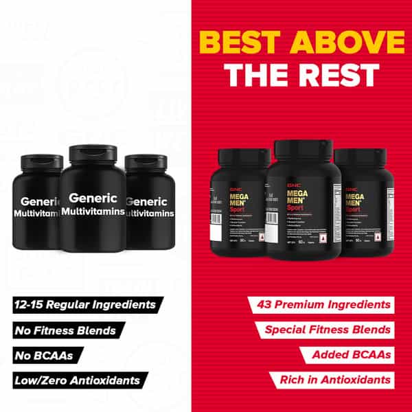 Gnc Mega Men Sport Multivitamin For Men | Formulated In Usa | 43 Premium Ingredients | 60 Tablets