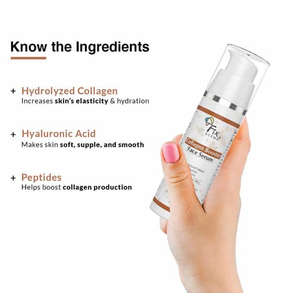 Fixderma Hydrolyzed Collagen Booster Face Serum | Collagen Serum For All Skin Types - 30G