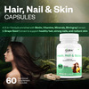 Oribite Hair Skin Nail Support Capsules With Biotin 60 Capsules