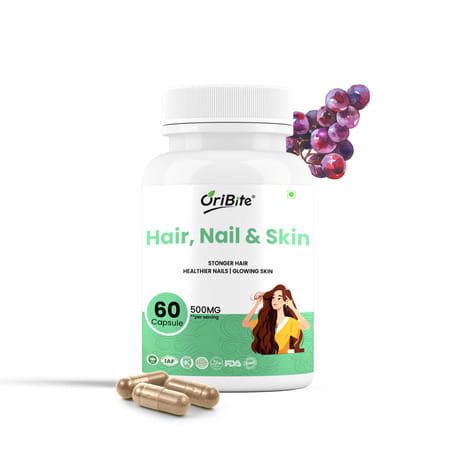 Oribite Hair Skin Nail Support Capsules With Biotin 60 Capsules