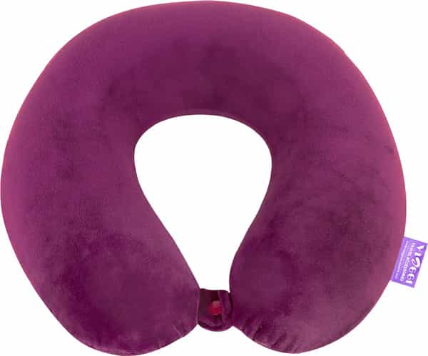 Viaggi U Shaped Memory Foam Neck Pillow- Eggplant