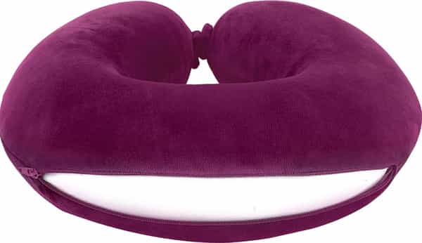 Viaggi U Shaped Memory Foam Neck Pillow- Eggplant