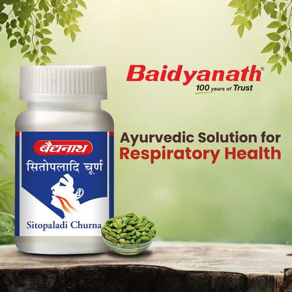 Baidyanath Ayurved Sitopaladi Churna 60G | Respiratory Wellness Support