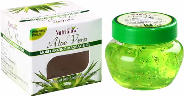 Nutriglow Aloe Vera Massage Gel For Acne/Radiant Skin /Hydrating Gel/Skin Moisturizer/Pack Of 2/100G