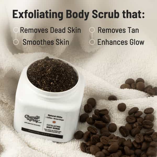 Chemist At Play Exfoliating Body Scrub For Removing Tan & Dead Skin Cells | For Men & Women | 75G