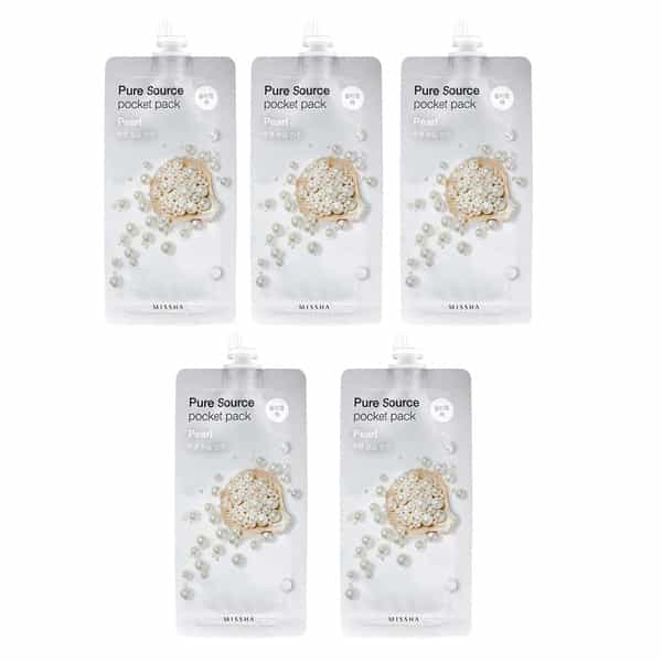 Missha Pure Source Pocket Pack (Pearl) - Pack Of 5