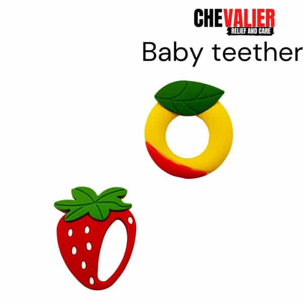 Chevalier Soft Silicone Rubber Baby Teether | Soothes Sore Gums Chew Infant Toy Combo 2 Sroy