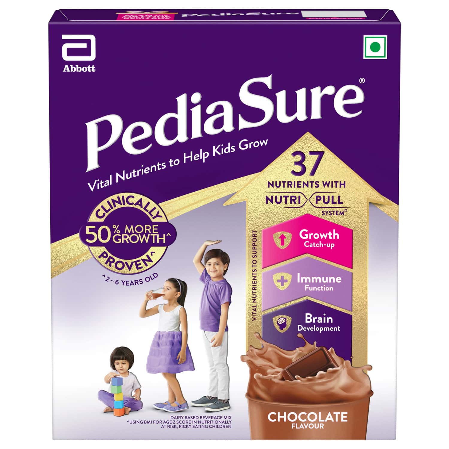 Pediasure Vital Nutrients To Help Kids Growth For 2-6 Years Old Chocolate Box Of 200 Gm