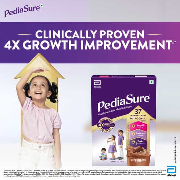 Pediasure Vital Nutrients To Help Kids Growth For 2-6 Years Old Chocolate Box Of 200 Gm
