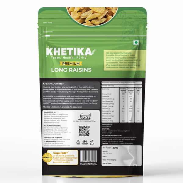 Khetika Premium Long Raisin 200G