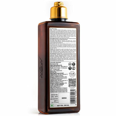 Wow Skin Science Ubtan Body Wash With Chickpea Flour | Almond | Safron & Turmeric Extracts - 250 Ml