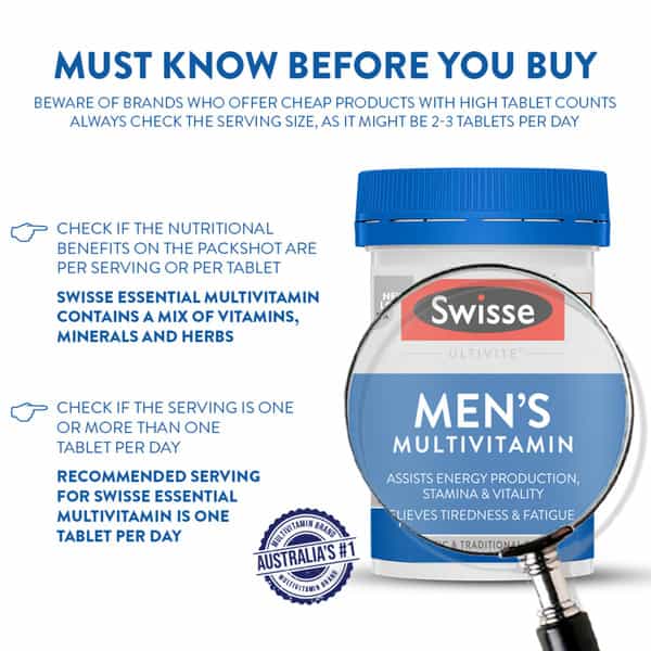 Swisse Ultivite Men's Multivitamin Tablet 30 No's