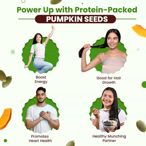 Neuherbs Pumpkin Seeds 200G | Rich In Protein | Dietary Fibre | Zinc & Magnesium