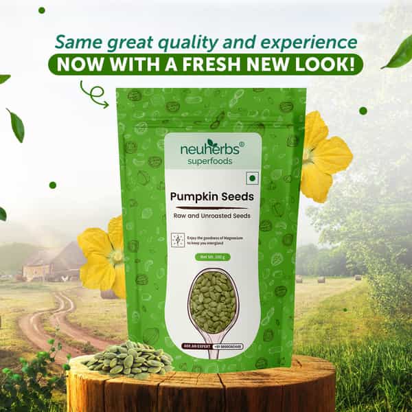 Neuherbs Pumpkin Seeds 200G | Rich In Protein | Dietary Fibre | Zinc & Magnesium