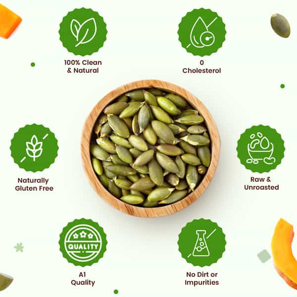 Neuherbs Pumpkin Seeds 200G | Rich In Protein | Dietary Fibre | Zinc & Magnesium