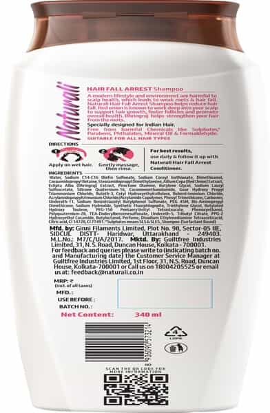 Naturali Hairfall Arrest Shampoo 340 Ml