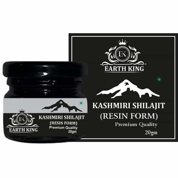 Earth King Kashmiri Shilajit/Shilajeet Resin | Raw Shudh Original (Semi Liquid) - 20Gm (Pack Of 1)