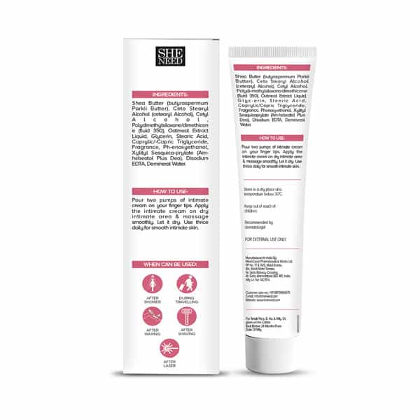 Sheneed Feminine Intimate 24Hr Odour Control Cream 30Gm|Rescue From Leakage & Uti|Gynac Approved