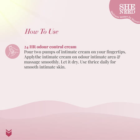 Sheneed Feminine Intimate 24hr Odour Control Cream 30gm|Rescue From Leakage & Uti|Gynac Approved