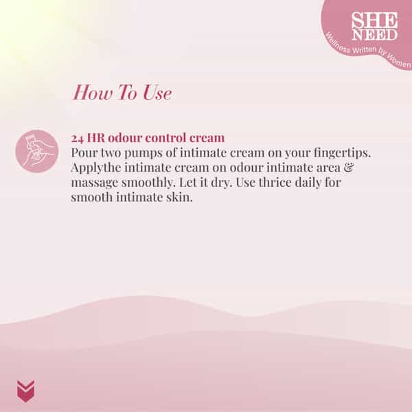 Sheneed Feminine Intimate 24Hr Odour Control Cream 30Gm|Rescue From Leakage & Uti|Gynac Approved