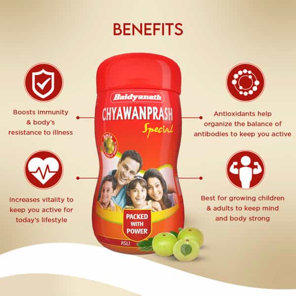 Baidyanath Chyawanprash Special | Jar | 1 Kg | With Haldi Drops 30 Ml