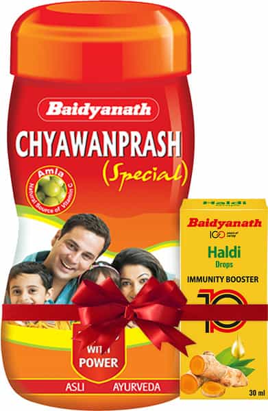 Baidyanath Chyawanprash Special | Jar | 1 Kg | With Haldi Drops 30 Ml