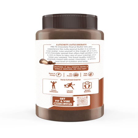 Muscleblaze Fit Chocolate Peanut Butter | Crunchy | 19 G Protein | Energy Booster | 1 Kg