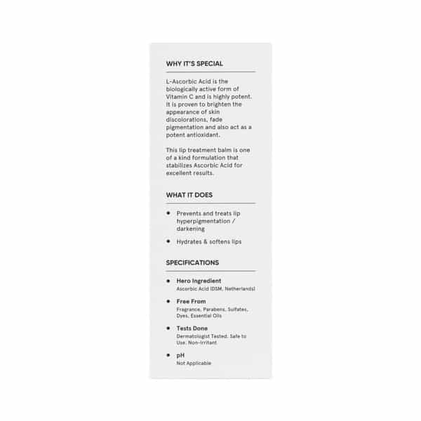 Minimalist 8% L-Ascorbic Acid Lip Balm 12Gm