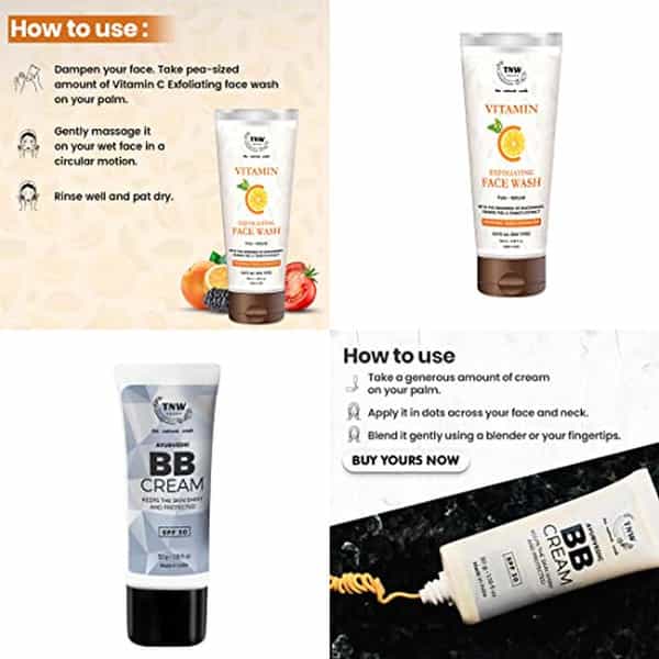 Tnw The Natural Wash Bb Cream & Vitamin C Exfoliating Face Wash