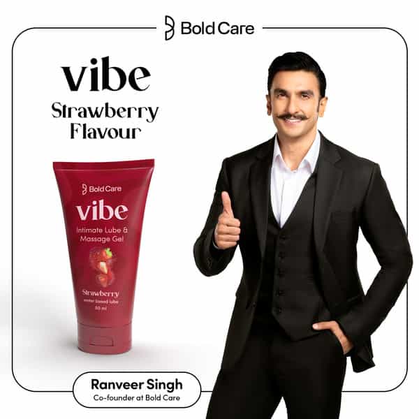 Bold Care Vibe Strawberry - Personal Lubricant For Men & Women - Premium Strawberry Flavour - 50 Ml