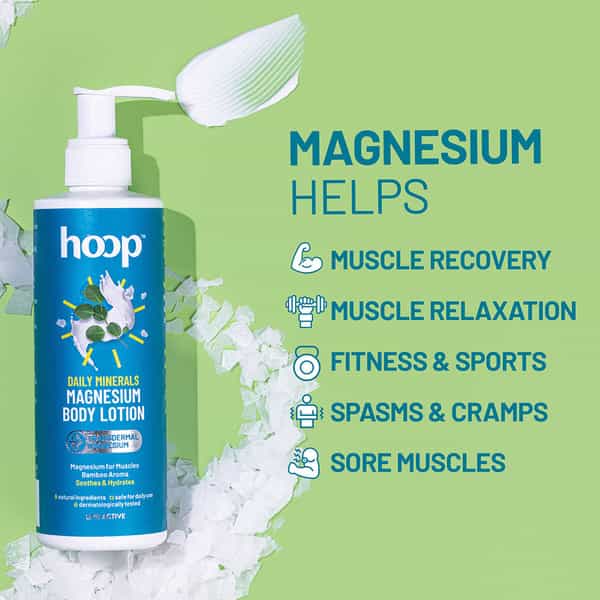 Hoop Magnesium Daily Body Lotion-Relax Muscles Post Workout | Energise Muscles (250Ml)