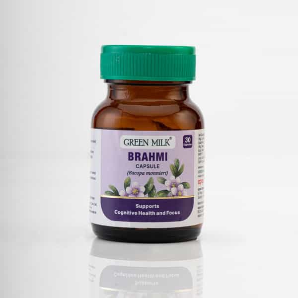 Green Milk Concepts Green Milk Brahmi Capsules | Memory | Focus & Mental Wellness | 30 Capsules