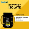 Healthvit Raw Whey Isolate Protein Supplement Powder- Unflavored (33 Serving) -500G